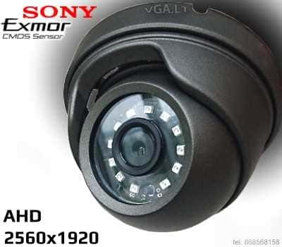 Stebėjimo Kamera SONY Exmor - 5Mp. – priekinis vaizdas, rodantis tvirtą lauko apsaugos kamerą su 5MP raiška.